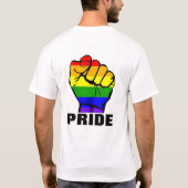 T-shirt Poing Rainbow Pride (Dos)