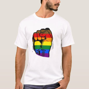 T-shirt Poing Rainbow Pride