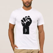 T-shirt Poing serré rised par noir (Devant)