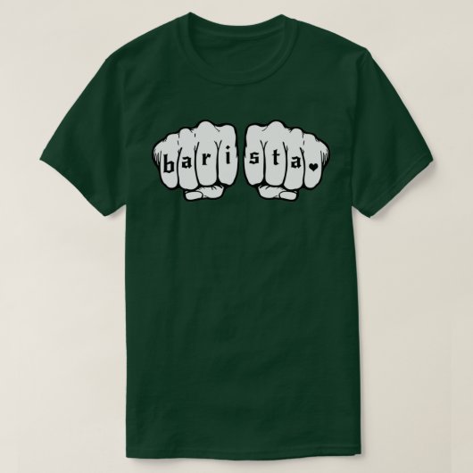T-shirt Poings barista 5 (Design devant)
