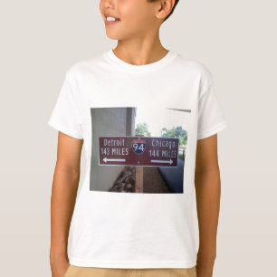 T-shirt Point à mi-chemin, Detroit Chicago