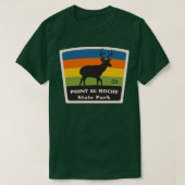 T-shirt Point Au Roche State Park New York Roaming Deer (Design devant)