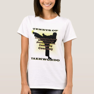 T-shirt Point culminant d'or de principes de TKD