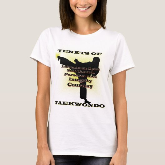 T-shirt Point culminant d'or de principes de TKD (Devant)