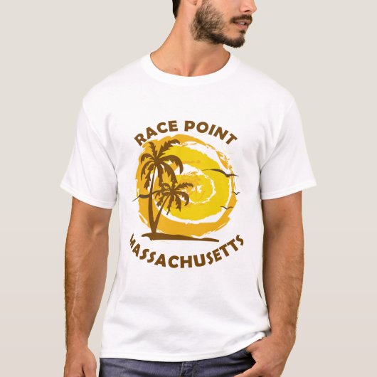 T-shirt Point de course d'été - massachusetts (Devant)