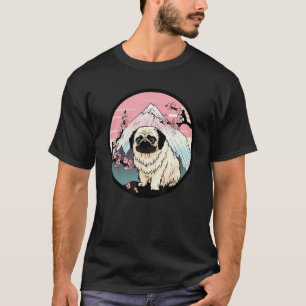 T-shirt Point de repère de Chien amusant du Mont Fuji de P