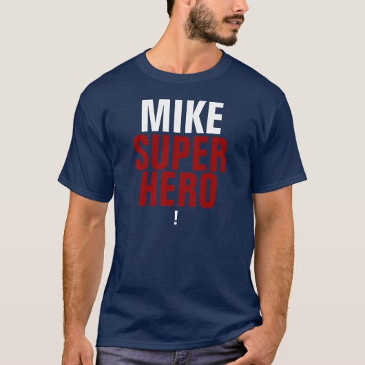 T-shirt Point d'exclamation de Mike Supehero (Devant)