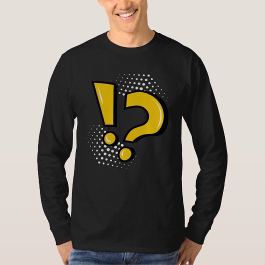 T-shirt Point d'exclamation Point d'interrogation Marque d (Devant)