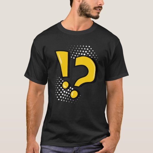 T-shirt Point d'exclamation Point d'interrogation Marque d (Devant)