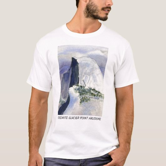 T-shirt Point Halfdome de glacier de Yosemite (Devant)