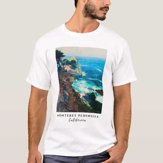 T-shirt Point Lobos Monterey Peninsula Californie Mer (Devant)