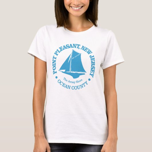 T-shirt Point Pleasant NJ (sloop) (Devant)
