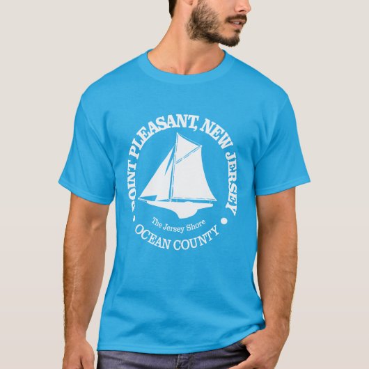 T-shirt Point Pleasant NJ (sloop) (Devant)