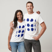 T-shirt Point polka, aquarelle bleu indigo. (Unisexe)