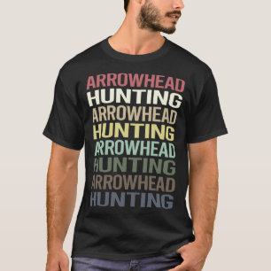 T-shirt Pointe de flèche de texte coloré Chasse aux pointe