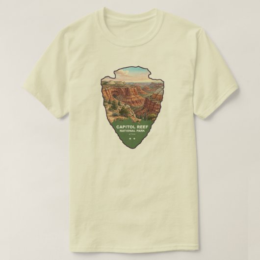 T-shirt Pointe de flèche du parc national de Capitol Reef (Design devant)