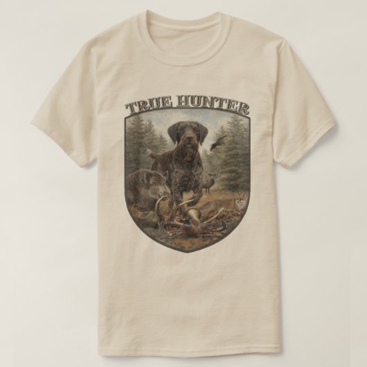 T-shirt Pointer à poil dur allemand (Design devant)