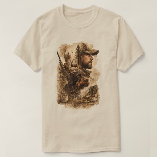 T-shirt Pointer à poil dur allemand (Design devant)