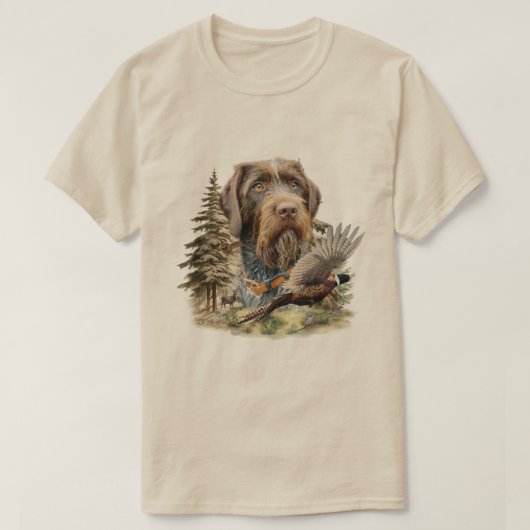 T-shirt Pointer à poil dur allemand (Design devant)