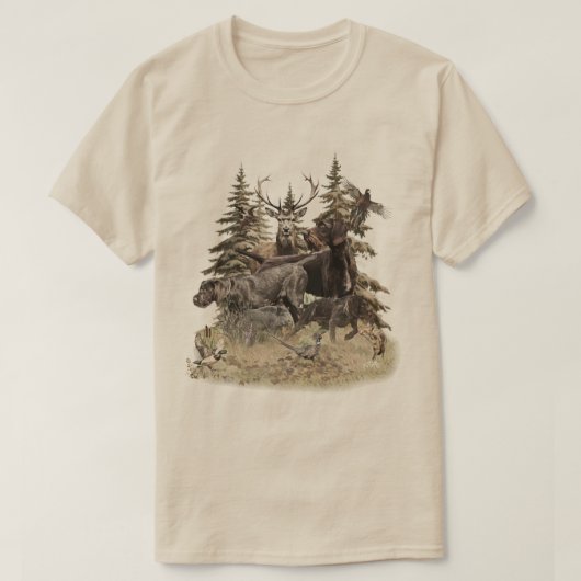 T-shirt Pointer à poil dur allemand (Design devant)