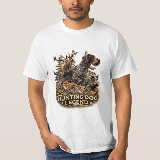T-shirt Pointer à poil dur allemand (Devant)