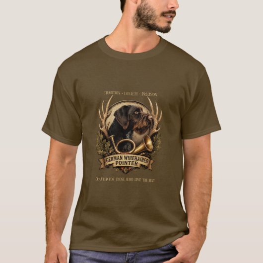 T-shirt Pointer allemand à poil dur (Devant)