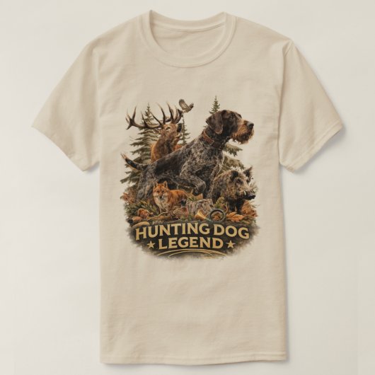 T-shirt Pointer allemand à poil dur (Design devant)