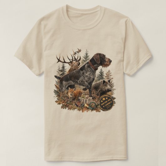 T-shirt Pointer allemand à poil dur (Design devant)