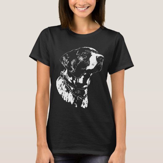 T-shirt Pointer Chien Chemise Féminine Pointeur Allemand C (Devant)