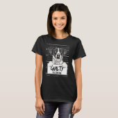 T-shirt Pointer Mugshot Chien coupable (Devant entier)