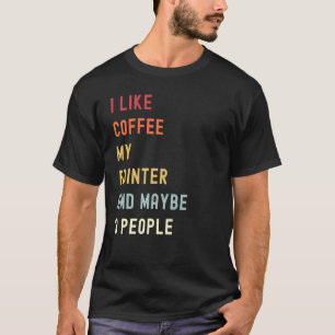 T-shirt Pointer Retro Dog And Coffee
