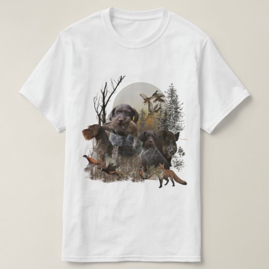 T-shirt Pointeur À poils durs allemand (Design devant)