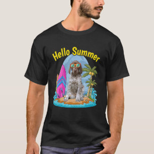 T-shirt Pointeur Allemand à cheveux Bonjour Chien d'été Va