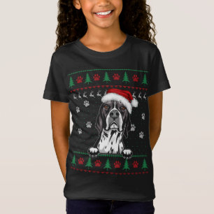 T-Shirt Pointeur anglais drôle Noël Doux moche chien L