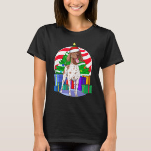 T-shirt Pointeur court allemand Cute Père Noël Christmas T