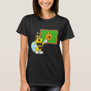 T-shirt Pointeur de l'enseignant d'abeille nid d'abeille