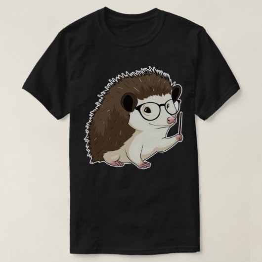 T-shirt Pointeur enseignant de hérisson (Design devant)