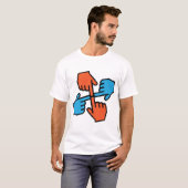 T-shirt pointeur ordinateur geek main hand  (Devant entier)