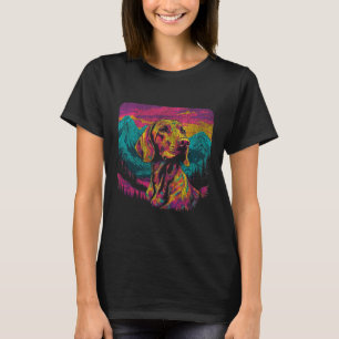 T-shirt Pointeur Rondes Allemand Coloré 80s Styl Retro