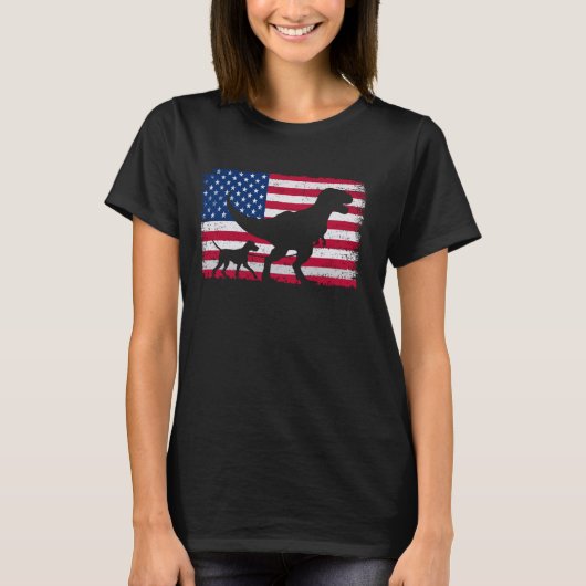 T-shirt Pointeur Rtro Allemand Raccourci 4 juillet Ameri (Devant)