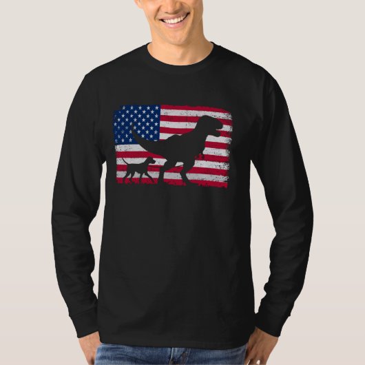 T-shirt Pointeur Rtro Allemand Raccourci 4 juillet Ameri (Devant)
