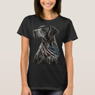 T-shirt Pointeur Shorthair allemand 4 juillet GSP Maman Pa