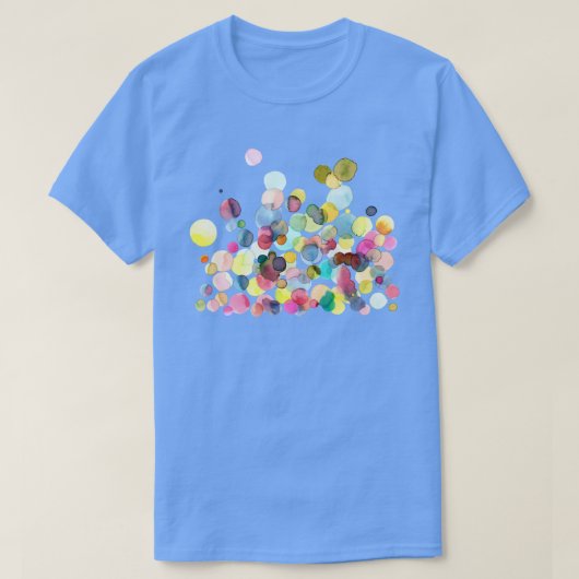 T-shirt Points aquarelle colorés (Design devant)