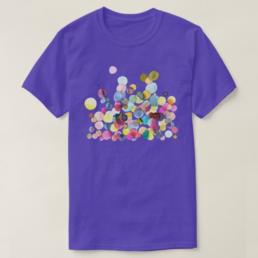 T-shirt Points aquarelle colorés (Design devant)