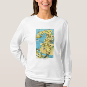 T-shirt Points de bande dessinée d'intérêt sur Cape Cod
