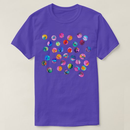 T-shirt Points d'encre colorés Multicolores (Design devant)