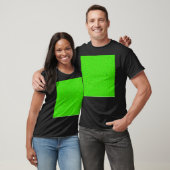 T-shirt Points d'illusion optique vert néon brillant (Unisexe)