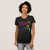 T-shirt Points d'interrogation d'arc-en-ciel (Devant entier)