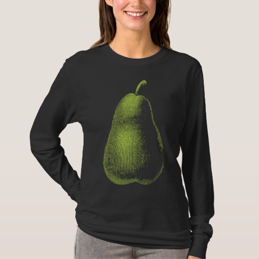 T-shirt Poire Fruit Aliments Amoureux Cadeau Graphique Vin (Devant)