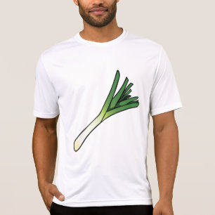 T-shirt Poireau végétal simple vert